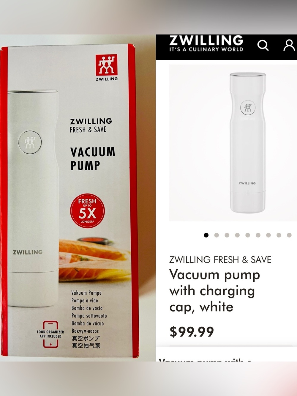 🆕 ZWILLING J.A. Henckels Vacuum pump Food saver